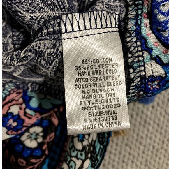 Umgee Open Front Cardigan Women's Medium/Large Floral Boho Lightweight - Picture 5 of 9